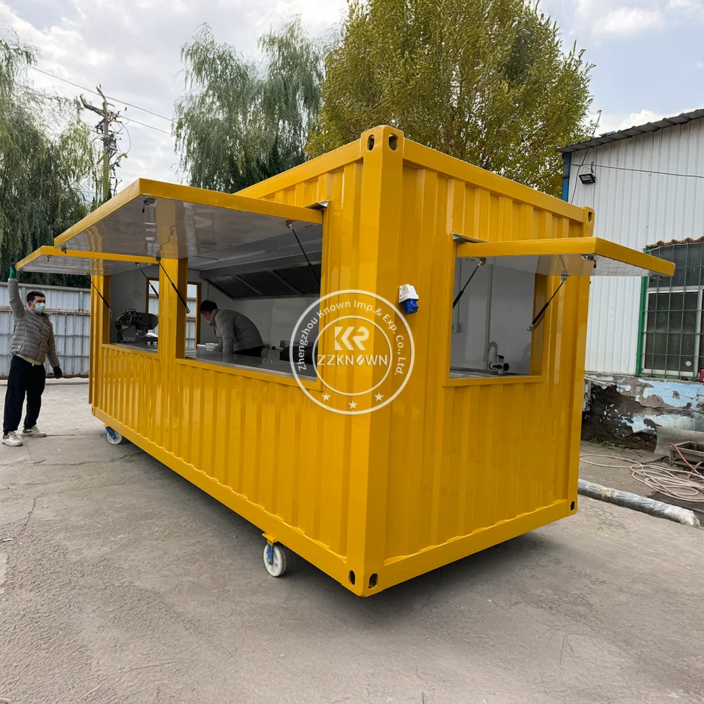 Fotografia 3: Container Móvel Personalizado de 20 pés, Mini Restaurante Prefabricado para Uso Externo em Cafés e Hotéis