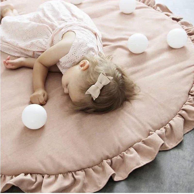 Baby Play Mat Cotton Game Blanket Newborn Photography Props Crawling Pad Round Infant Toys for Children Kids Rug Gym Activity