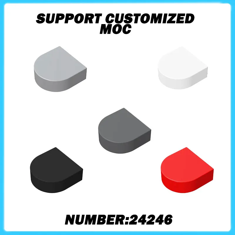 

24246 Round 1 x 1 Half Circle Extended Brick Collections Bulk Modular GBC Toys For Technical MOC DIY Buildings Blocks 50g Gifts