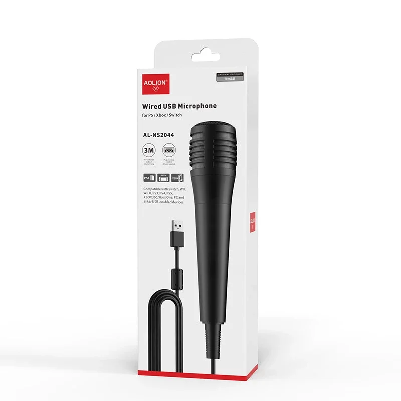 Проводной USB-микрофон OLYGame 3M Для Switch PS5 PS4 PC, портативный микрофон для игрового контроллера XBOX ONE