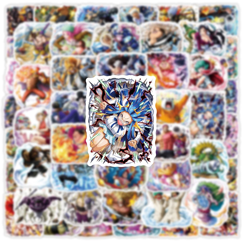 

10/30/60pcs One Piece Anime Graffiti Stickers Cool Cartoon Stickers Decoration Helmet Notebook Laptop Phone PVC Waterproof Decal