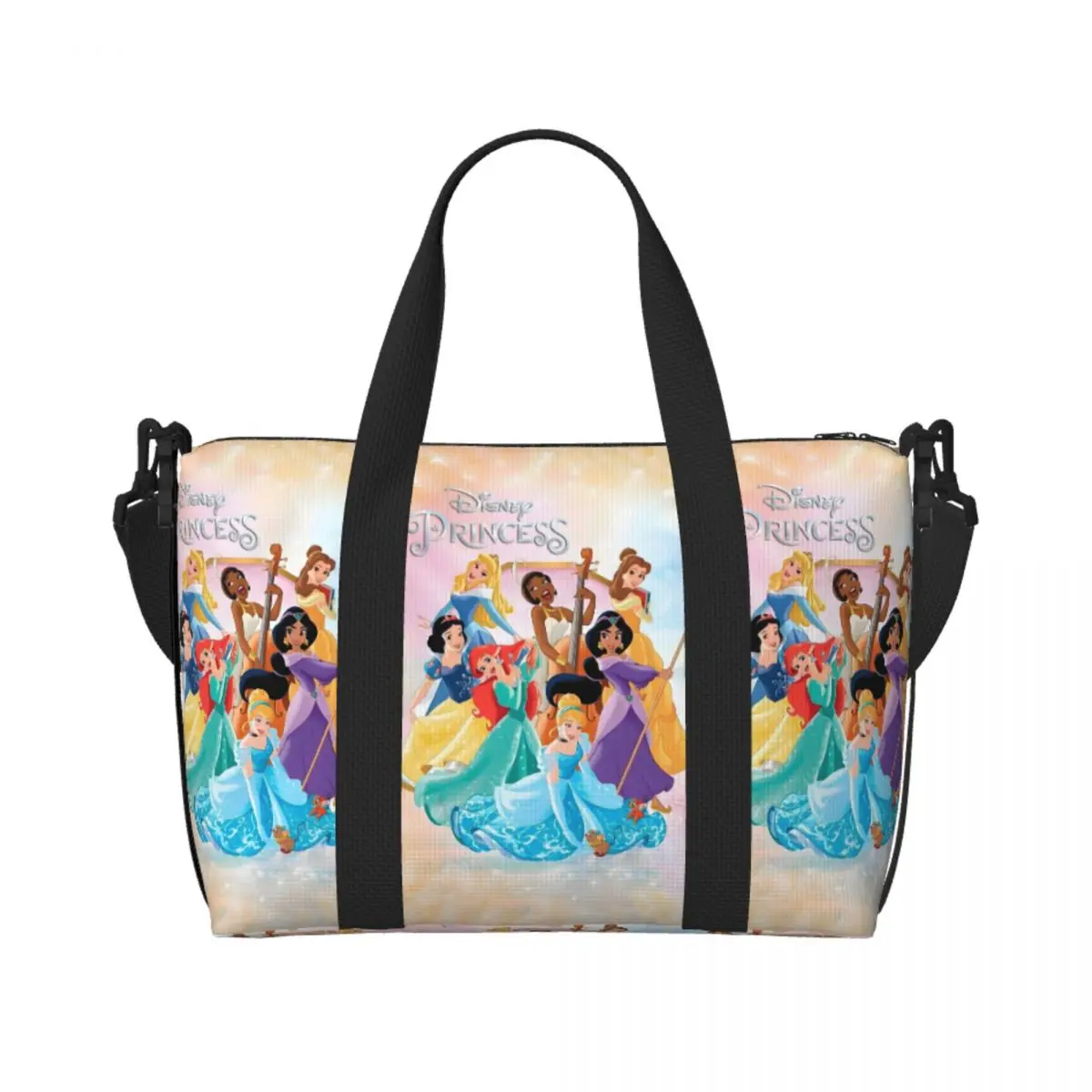 

Очаровательная сумка принцессы на заказ, женская большая вместительная сумка из мультфильма Kawaii Film, пляжная дорожная сумка для спортзала на плечо