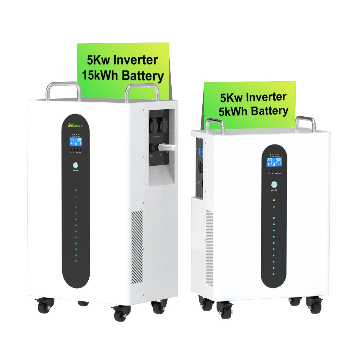 Delong Energy Grade a LFP Floor Stand LiFePO4 Battery 51.2V 5kWh 15kWh With Built-in 5kW Inverter All in One