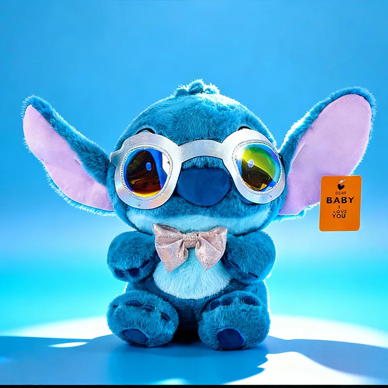 

Disney Stitch 35cm Plush Toy with Pilot Sunglasses - Cute Doll, Home Decor, Birthday, Christmas, New Year's Gift
