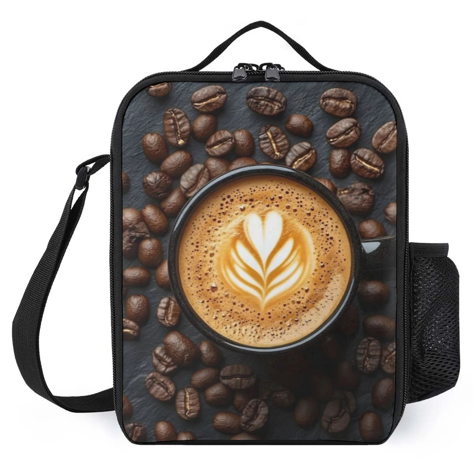 

Кофе Latte Art Bolsa Termica Porta Alimentos с принтом, детская сумка для пикника, детский ланч-бокс, изоляционная сумка для ланча