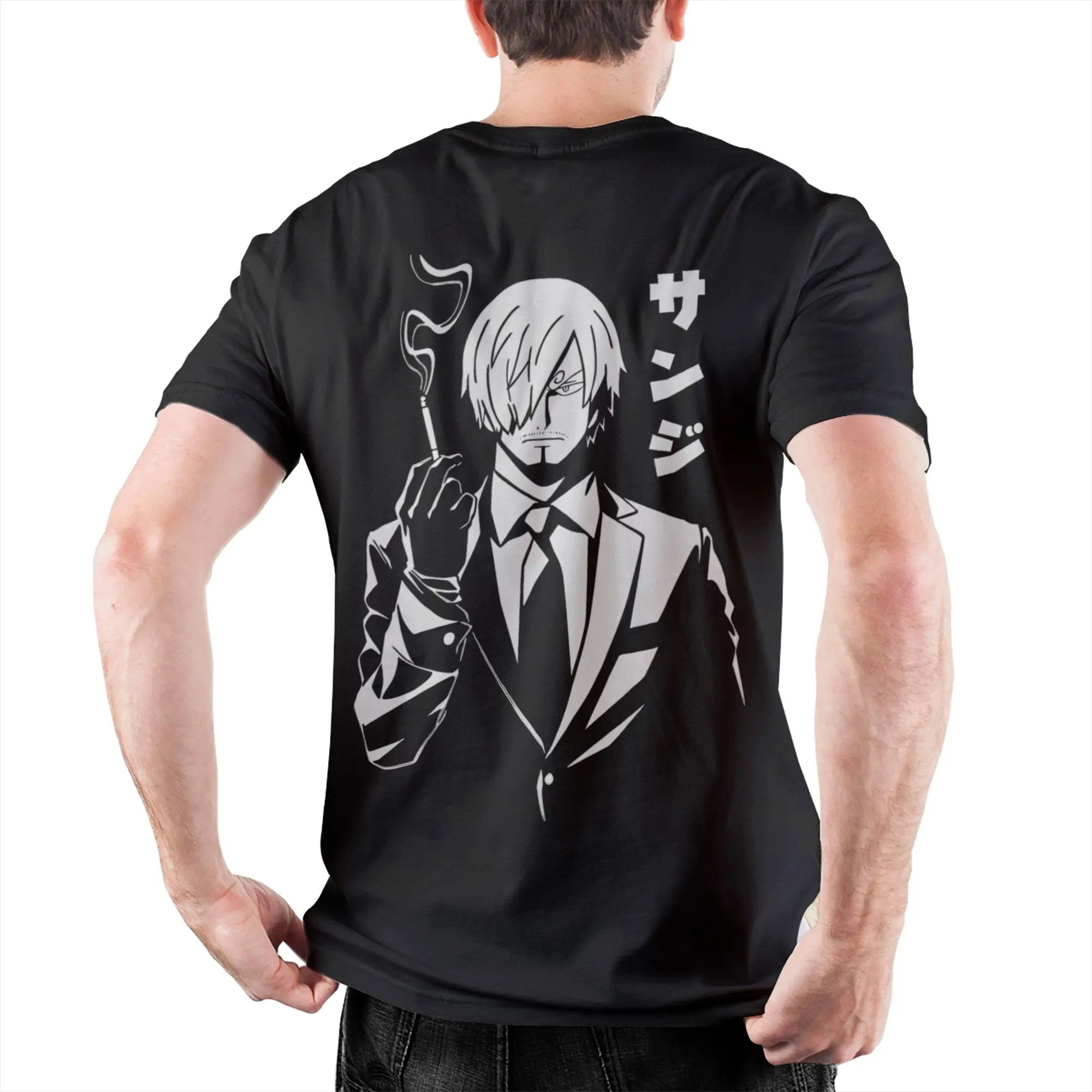 Men Women's Sanji Vinsmoke Luffy Anime  T Shirts  100% Cotton Clothes Vintage Short Sleeve O Neck Tees Summer T-Shirts