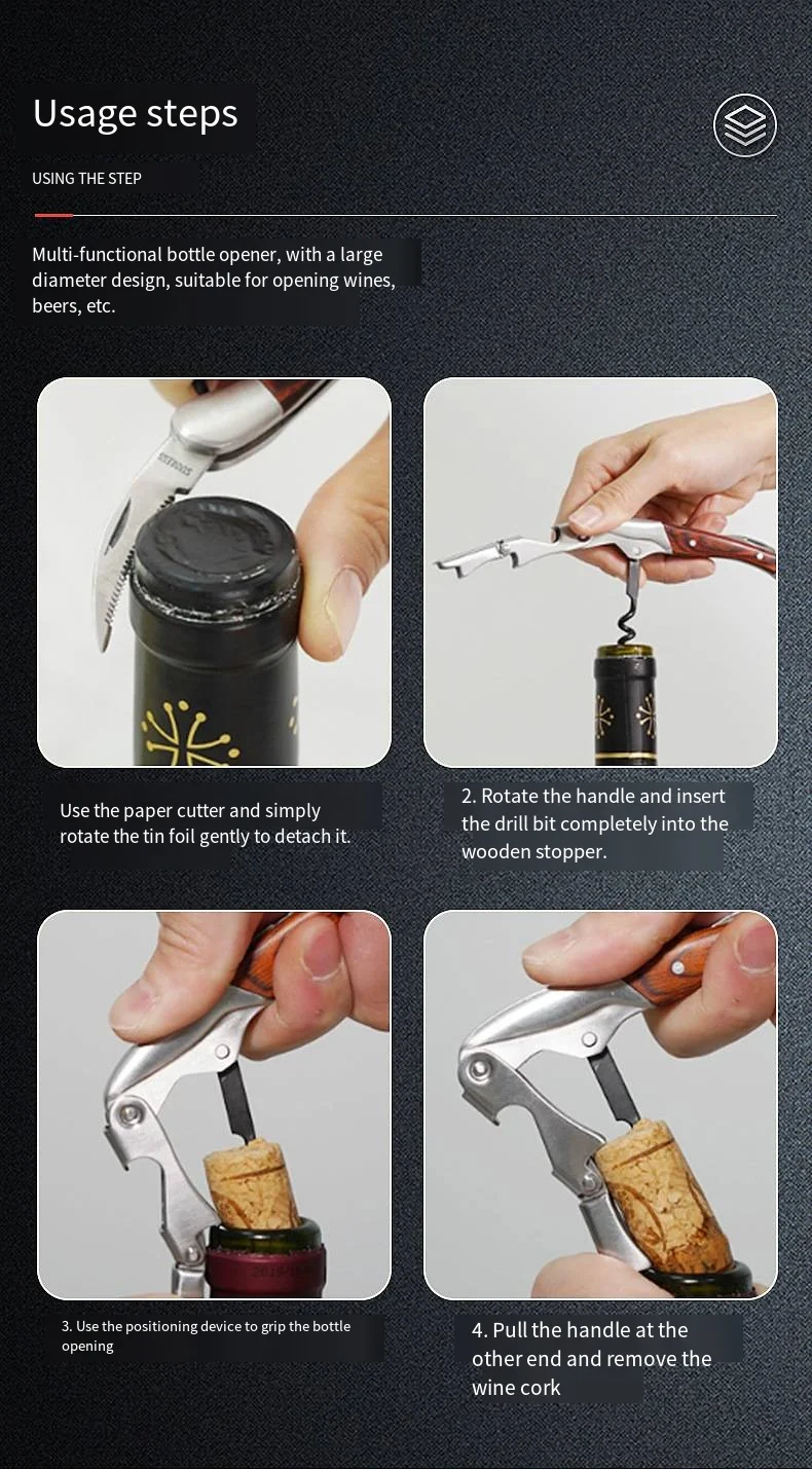 Multi-Function Bottle Opener, Comfortable Grip, Compact And Stylish, Suitable For Multiple Scenarios, Easy To Open