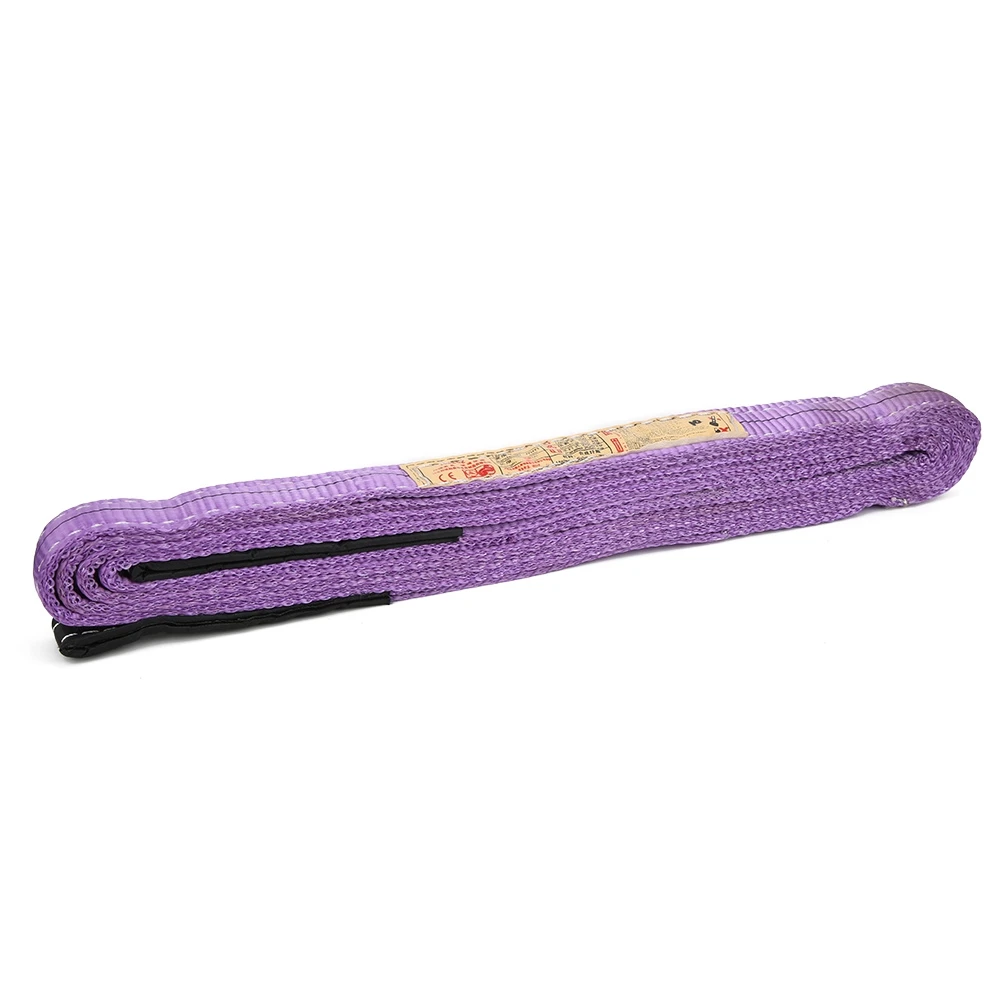 5mx30mm Polyester Lifting Sling Industrial Crane Hoisting Webbing Purple