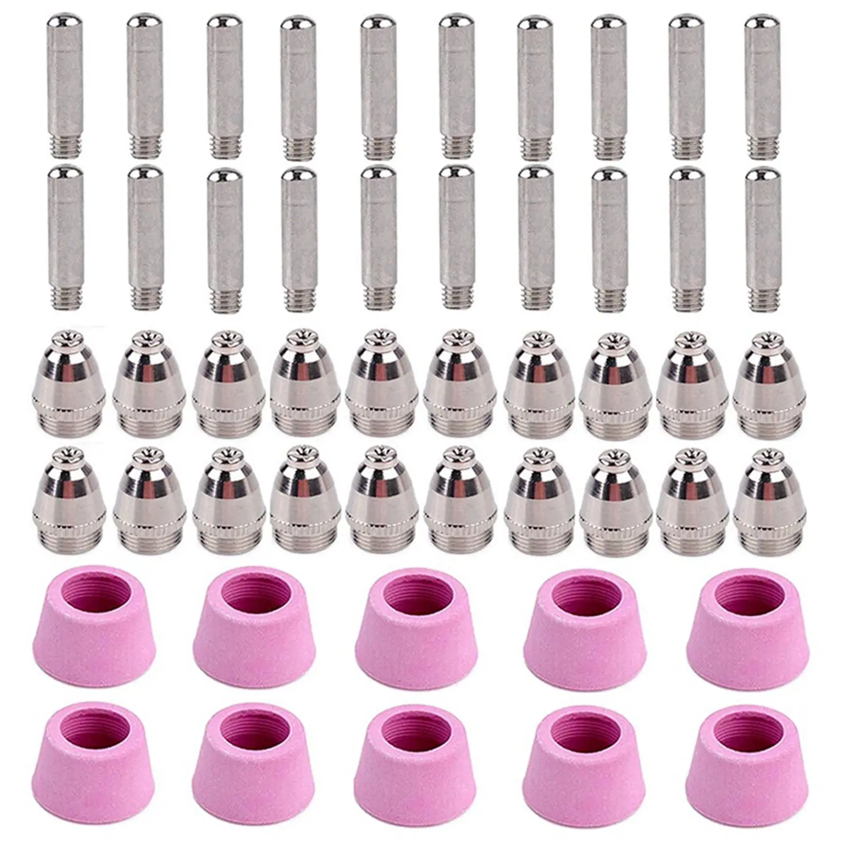 

250Pcs Plasma Cutter Torch Consumables Electrode Nozzles Cups Kit For AG-60 SG-55 WSD-60 Fit CUT-60 LGK-60 Plasma Cutter