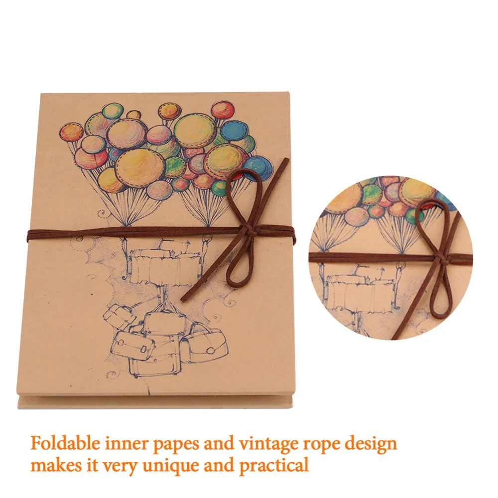 Estilo vintage ballon capa acordeão, álbum dobrável, Scrapbook DIY, artesanato criativo artesanal