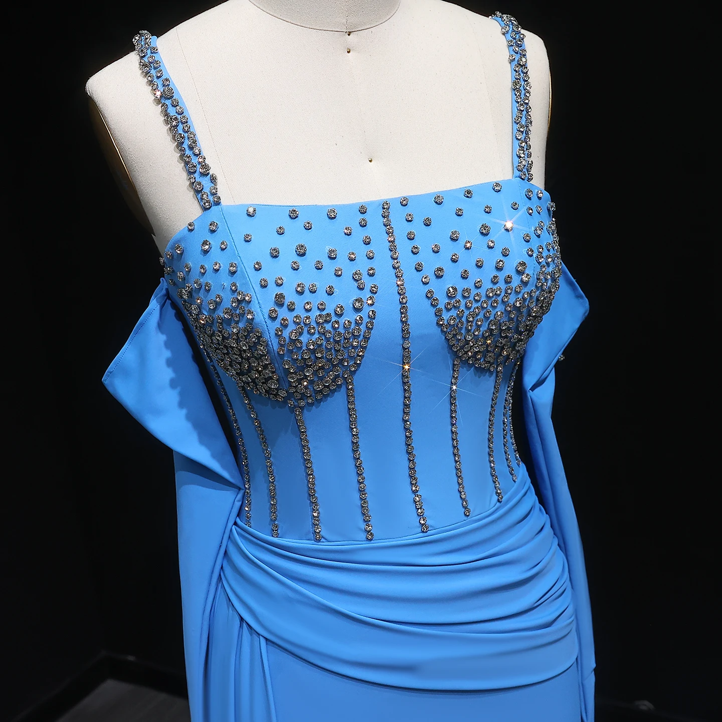 Sharon Said Luxuriöse Meerjungfrau-Abendkleider 2026 mit Handschuhen Damen-Hochzeitspartykleider mit Kristallen SH569 Maßanfertigung – Detail 5
