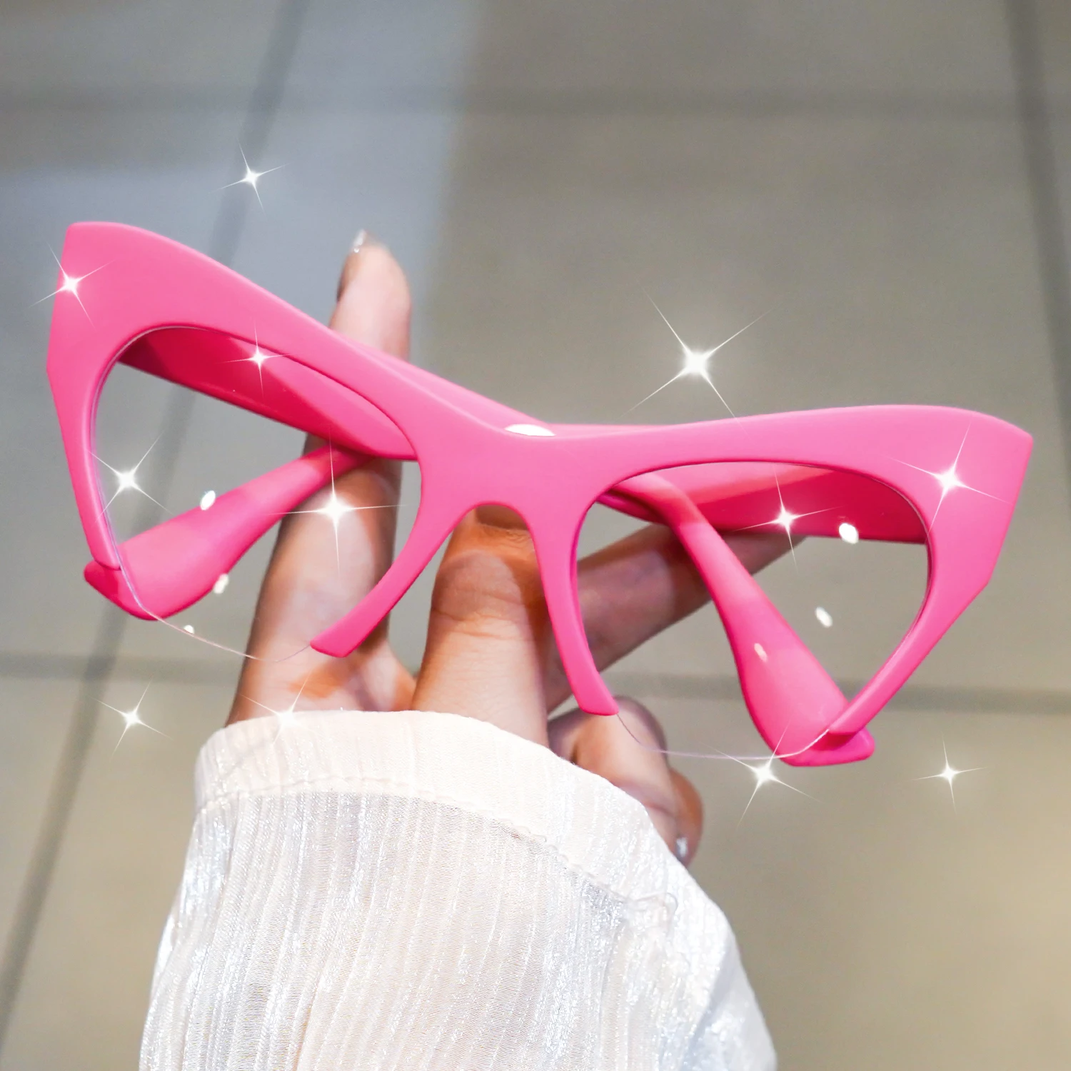 2 Stück stilvolle Cat-Eye-Lesebrille mit großem Rahmen, einfache Retro-Lesebrille, geeignet für Männer und Frauen – Detail 11