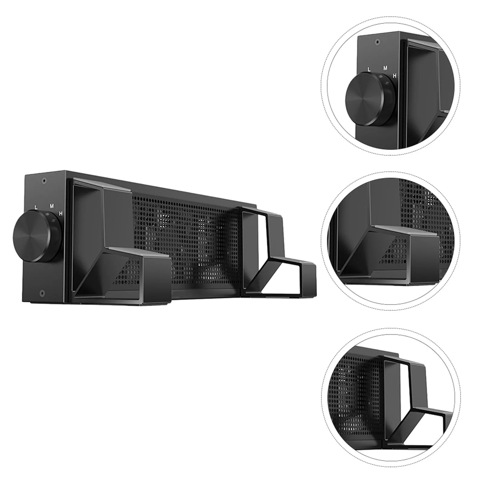1Set Laptop Cooler Stand Aluminum Alloy Adjustable Notebook Cooling Rack Gaming Heat Dissipation Holder Eye Level Riser USB