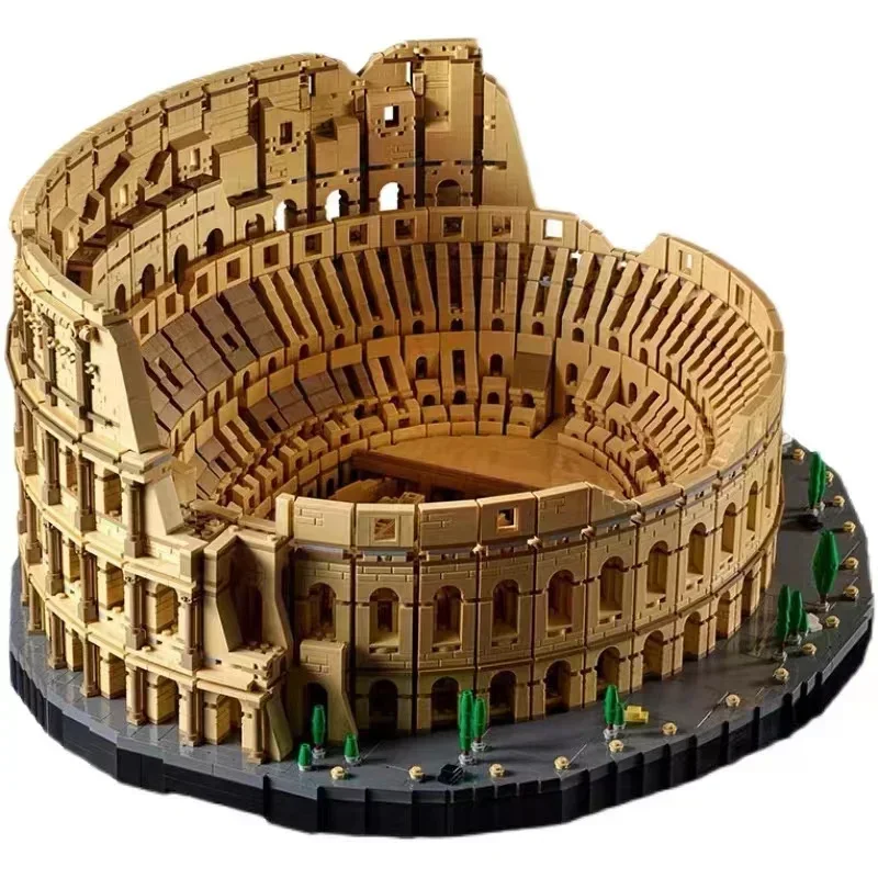 Em estoque 9036 pçs 86000 série de filmes arquitetura cidade a itália coliseo romano modelo blocos de construção 10276 tijolos crianças brinquedos