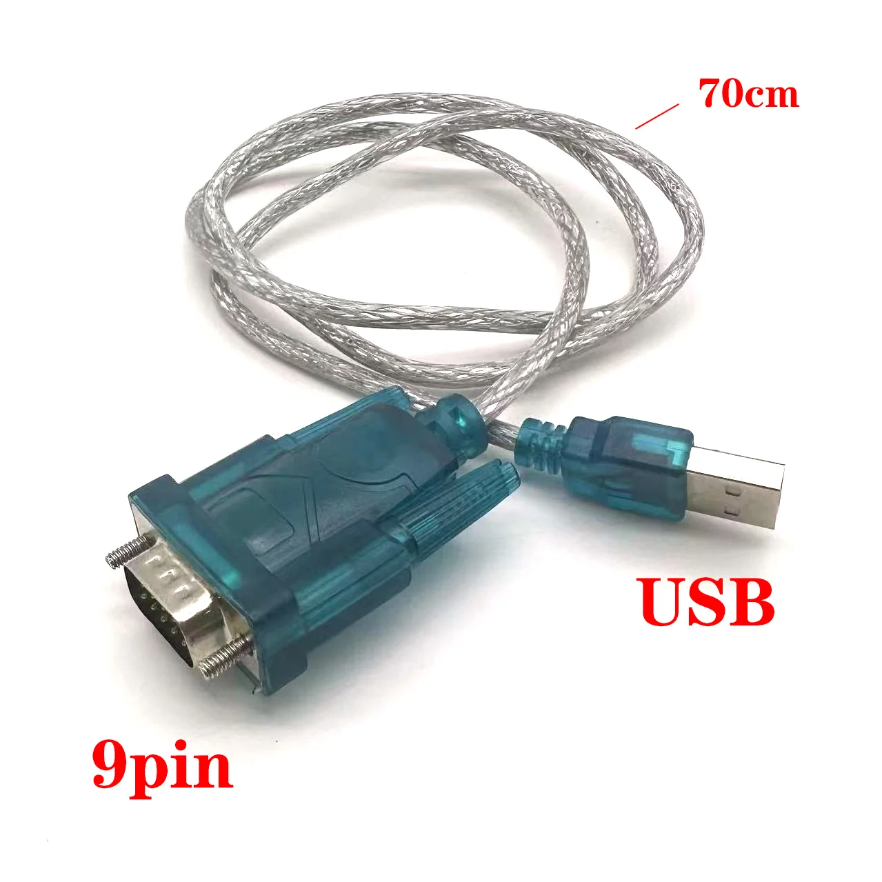 High Quality USB 2.0 to Serial RS-232 DB9 9Pin Chipset SUPPORT Adapter USB RS232  Cable  Converter