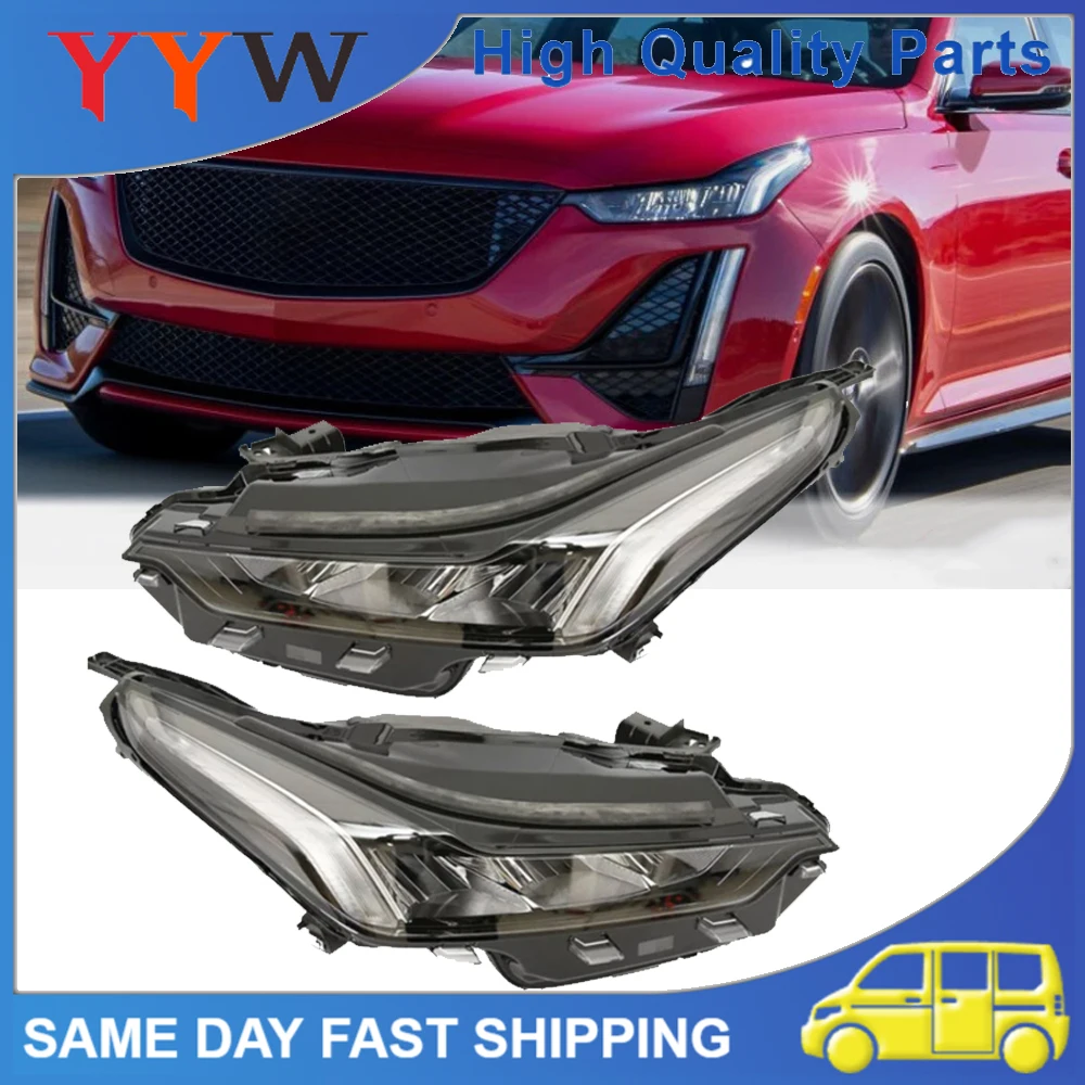 

1Pair NEW Car Front LED Headlight Assembly (w/Cornering) Left Right 84894832 For Cadillac CT5 2020-2024 Car Accessories