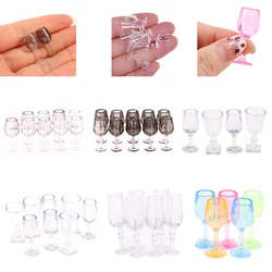 Mini gobelet en verre à vin l'inventaire, maison de courses, jouet de tasse pour bjd Blythe, décoration, accessoires de maison de beurre, échelle 1:6, 4 pièces, 5 pièces, 6 pièces, 10 pièces