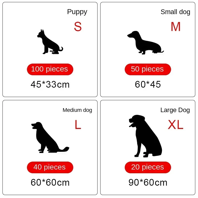 Thickened Pet Urine Pad with Absorbent and Deodorizing Functions, Disposable and Convenient Dog Diaper