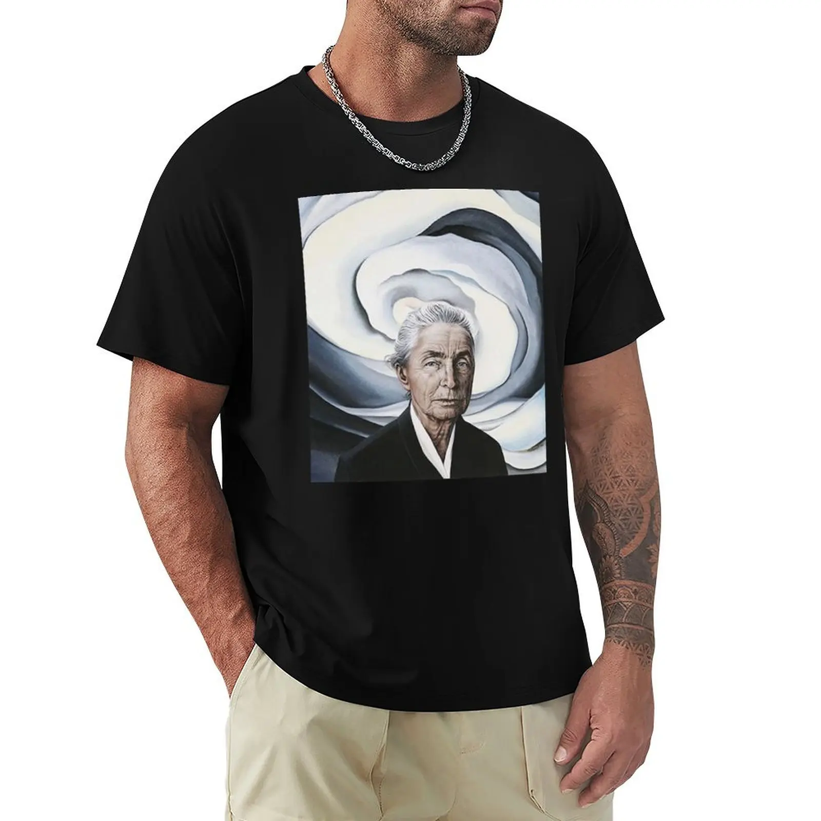 Georgia O'Keeffe Self Portrait T-Shirt Big and Tall Short Sleeve Tee