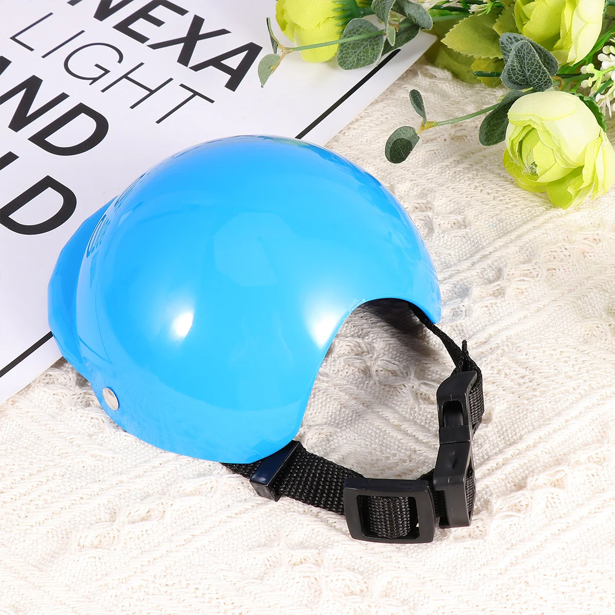 

1Pcs Dog Safety Pet Hat Sturdy Sun Rain Protector Soft Inner Padding Impact Buffer for Outdoor Walking Blue Medium 5