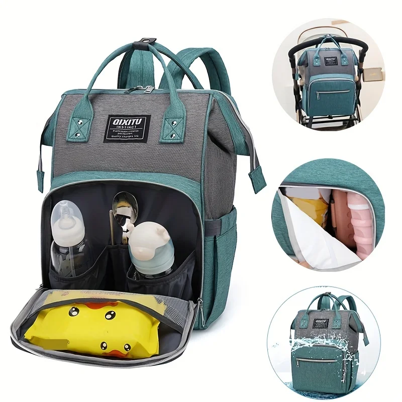 Large Capacity Diaper Bag, Lightweight Multi Pockets Mommy Bag, Stoller Hanging Travel Backpack