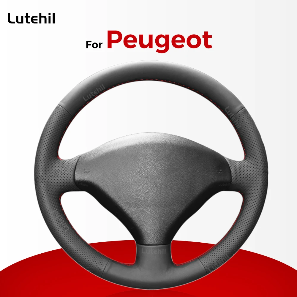 

Чехол на руль для Peugeot 307, на заказ, с плетеным покрытием, ручная прошивка, стильный, модный, с нитью, для всех сезонов, для интерьера автомобиля.