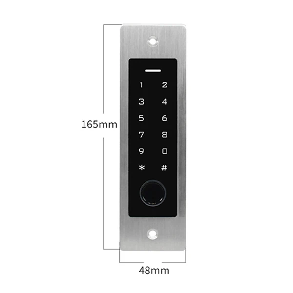 Waterproof Fingerprint Metal Access Control Keypad RFID125Khz Embedded Design password Reader Gate Opener Access Controller