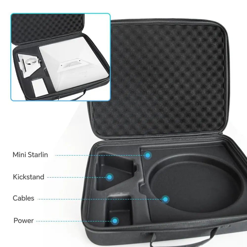 Tas jinjing keras untuk Starlink Mini tas penyimpanan Anti Jatuh peredam kejut kotak perjalanan genggam paket portabel