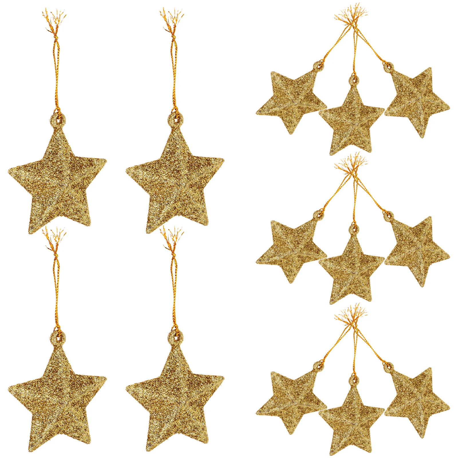 

24 Pcs Decorate Pentagram Christmas Tree Staff Artificial Holiday Star Ornament Pvc Star-shaped Ornaments