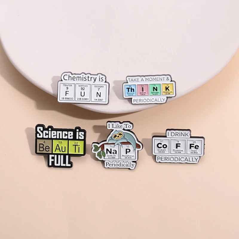 Science Chemical Molecular Structure Enamel Pins Chemistry Pharmacist Gene Strand Brooches Lapel Badge Jewelry Gift For Students