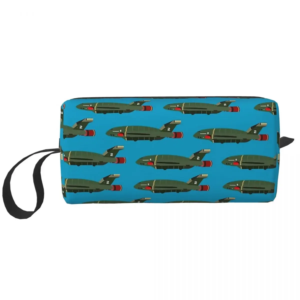 Thunderbird 2 Aircraft Makeup Bag Cosmetic Organizer Storage Dopp Kit Toiletry Cosmetic Bag for Women Beauty Travel Pencil Case