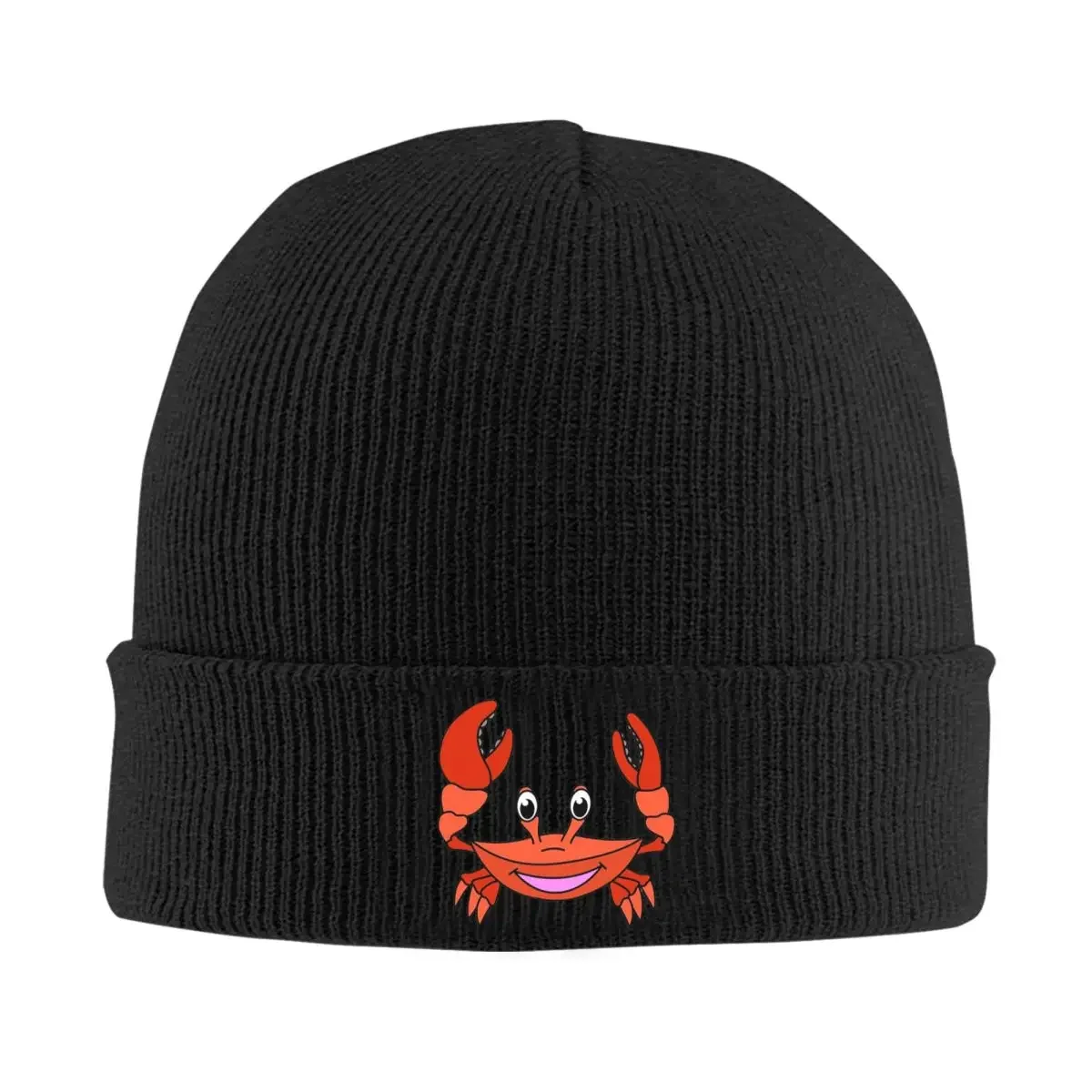 Cute Happy Crab Sea Animal Warm Knitted Cap Fashion Bonnet Hat Autumn Winter Outdoor Beanies Hats for Unisex Adult