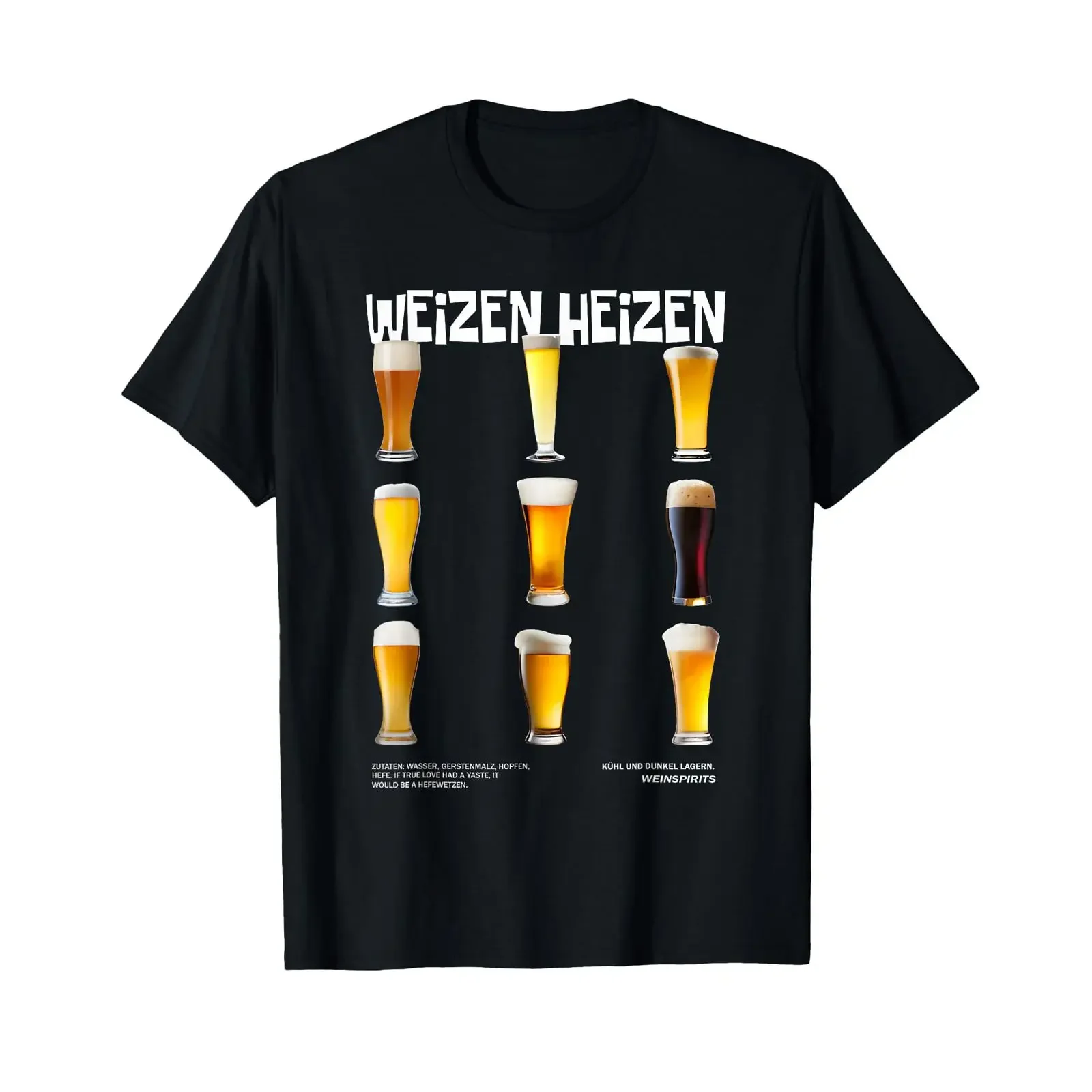 Wheat Heating T Shirt black vintage Washed homme Top For Everyday Wear Unisex graphic Slightly streetwear Versatile