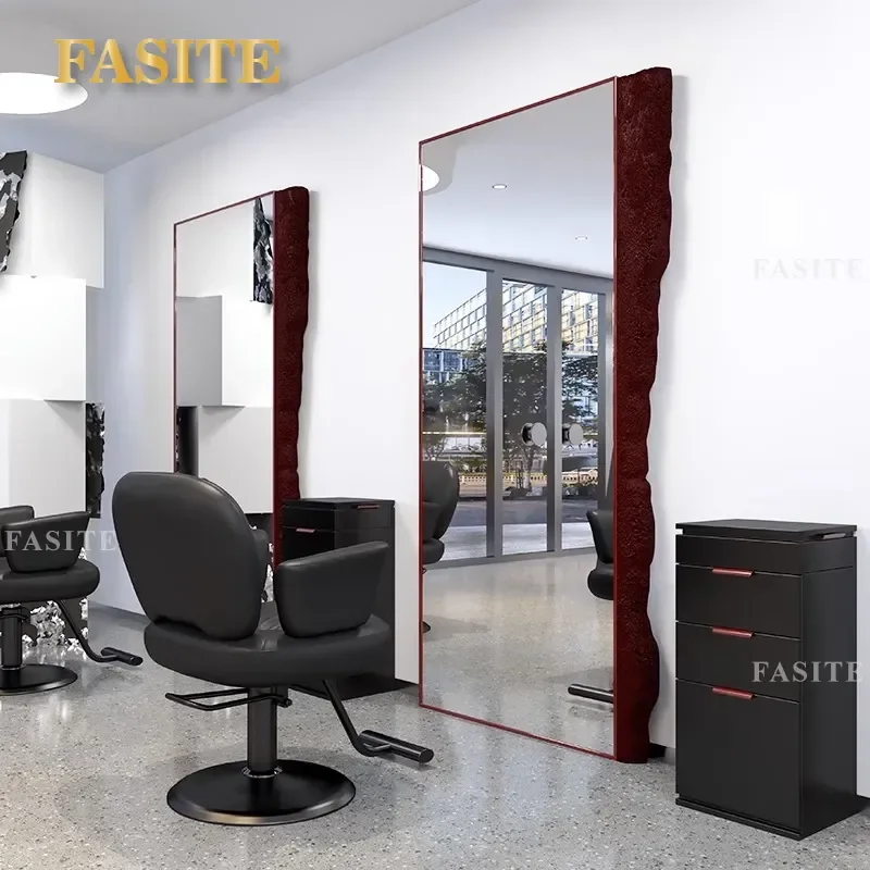 For Hair Double Sided Floor Mirror Wall Mounted Single Side Barber Shop Cutting Mirror Trendy Full Length Standing
