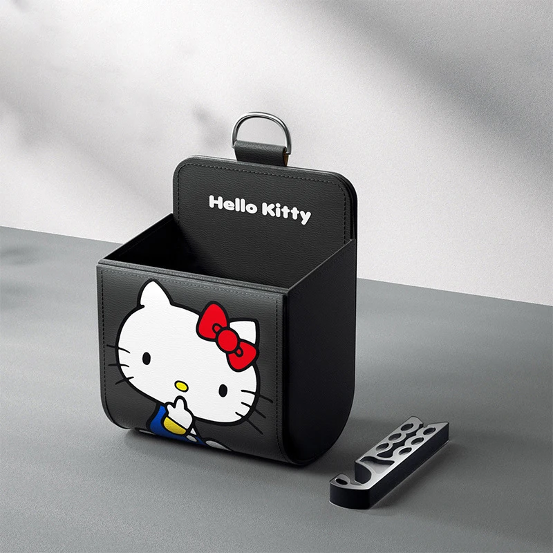 Sanrio Kawaii Hello Kitty Car Air Outlet Storage Bag Multi Functional Storage Box Car Storage Bag Cartoon Gift