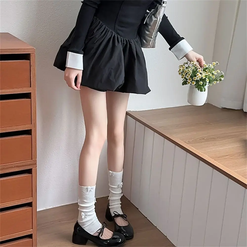 ถุงเท้ายาวสำหรับผู้หญิงหญิงสาว, ถุงเท้ายาวสไตล์บัลเล่ต์สีขาวถุงมือปั่นจักรยาน