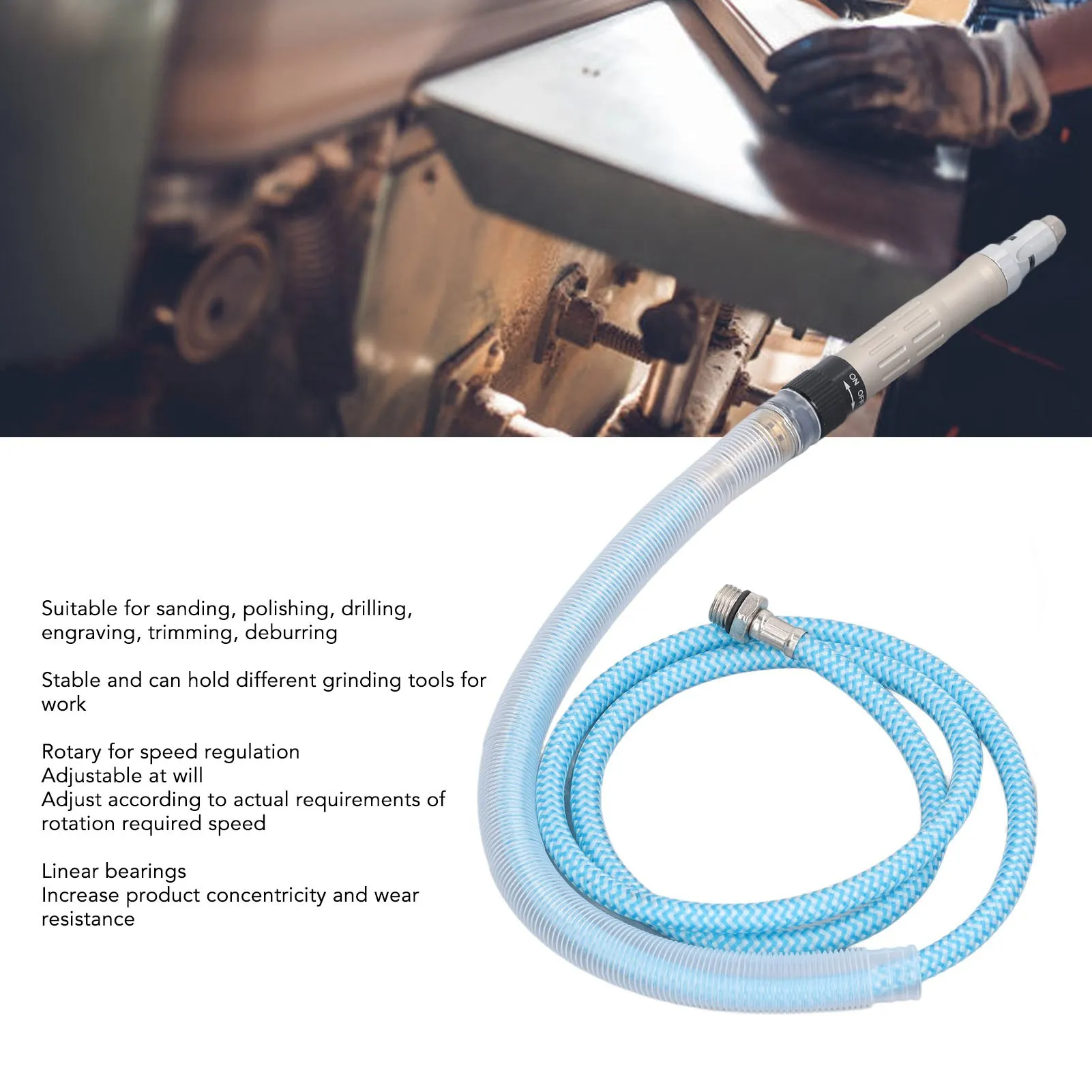 

Pneumatic Engraving Pen 1/4in 70000rpm Adjustable Air Pencil Die Grinder Tool Polishing Machine Pneumatic Engraving Pen