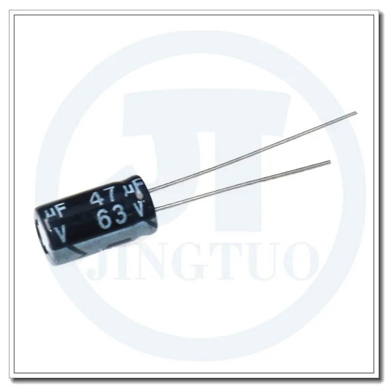 100pcs 47uF63V 63V47uF 47MFD 63WV 6x11mm Radial Aluminum Electrolytic Capacitor
