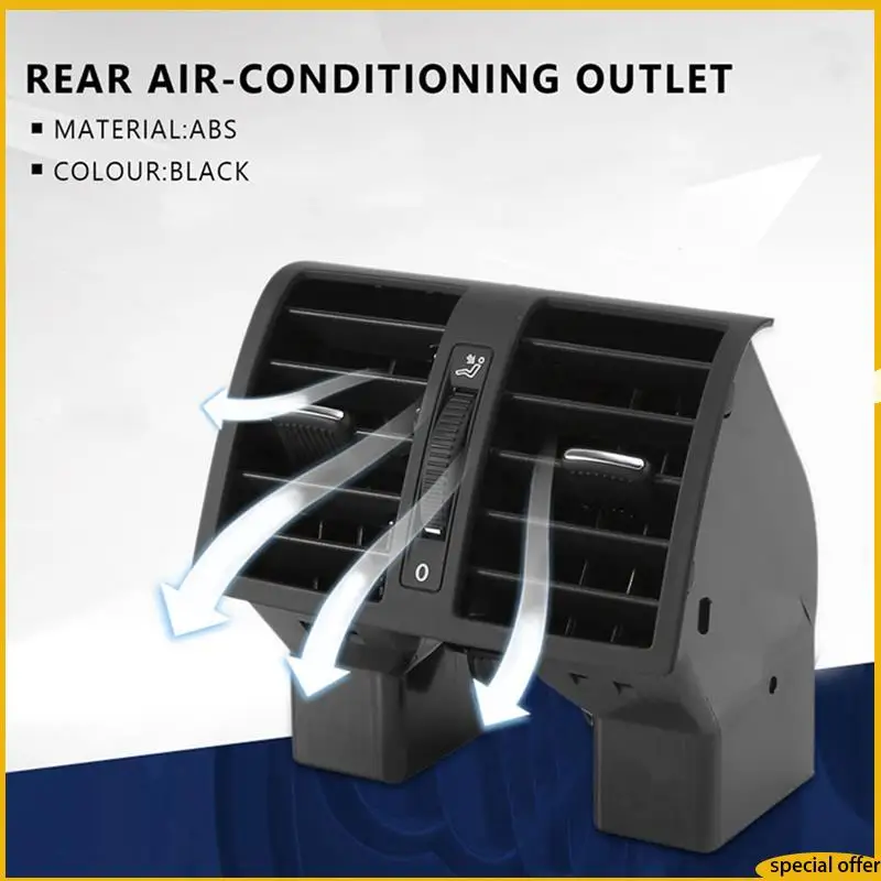 

A61I автомобильная центральная консоль, кондиционер, задний вентиляционное отверстие 1TD819203 для VW Touran Caddy, аксессуары для решетки кондиционера