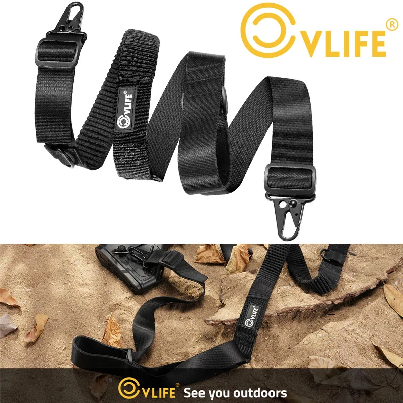CVLIFE Two Point Sling with Quickly Adjustable Loop Length Adjust Elastic Design Removable Metal Hooks For Outdoor Sports