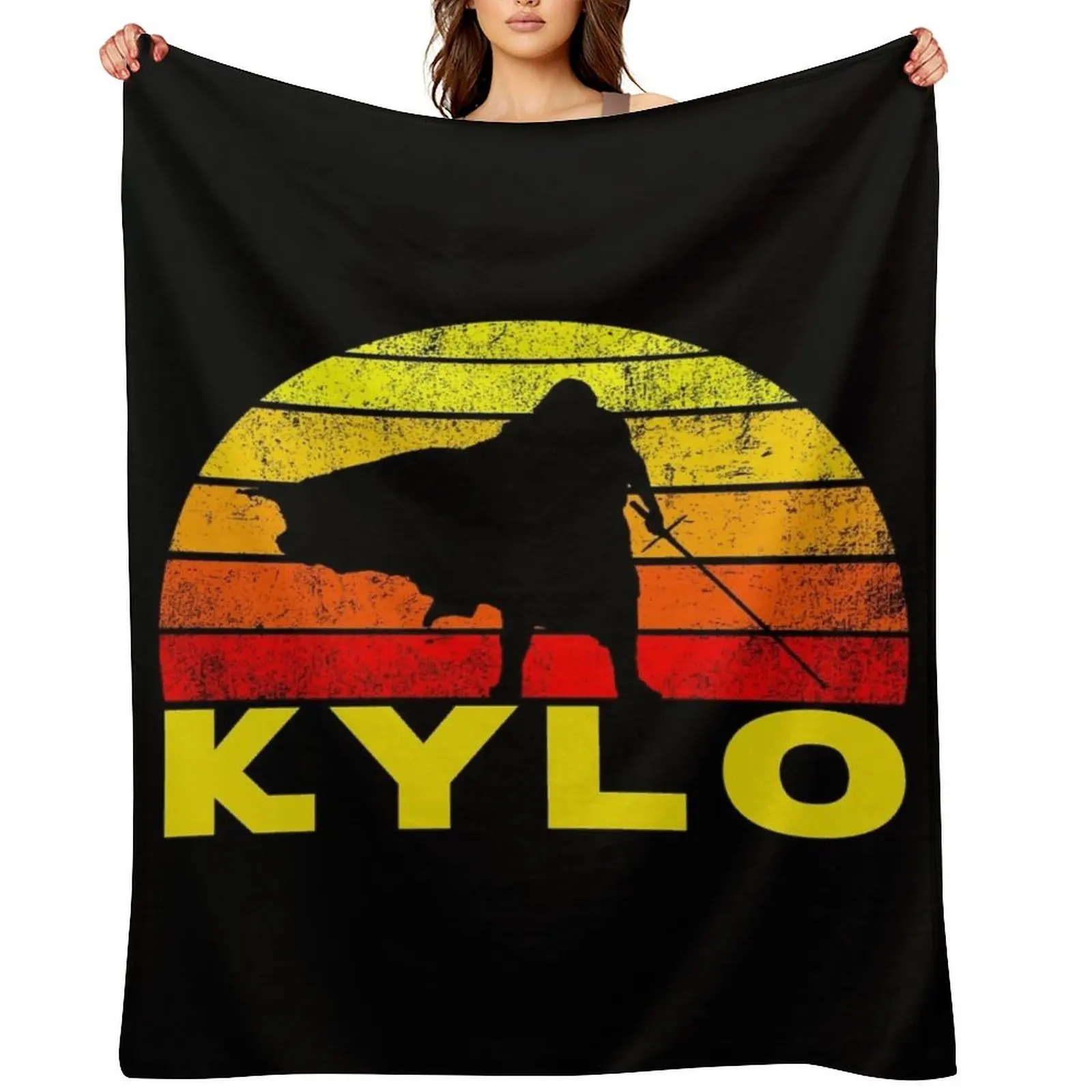 

KYLO retro vol.1 Yellow Throw Blanket Hair Flannel Vintage Blankets Sofas Of Decoration Blankets