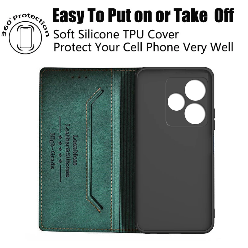 Case For Realme GT 6 Cover Phone Flip Etui Real me GT 6 China GT6 5G GT 6T GT6T Case Realmi GT Neo6 SE Neo 6 5G Leather Holster