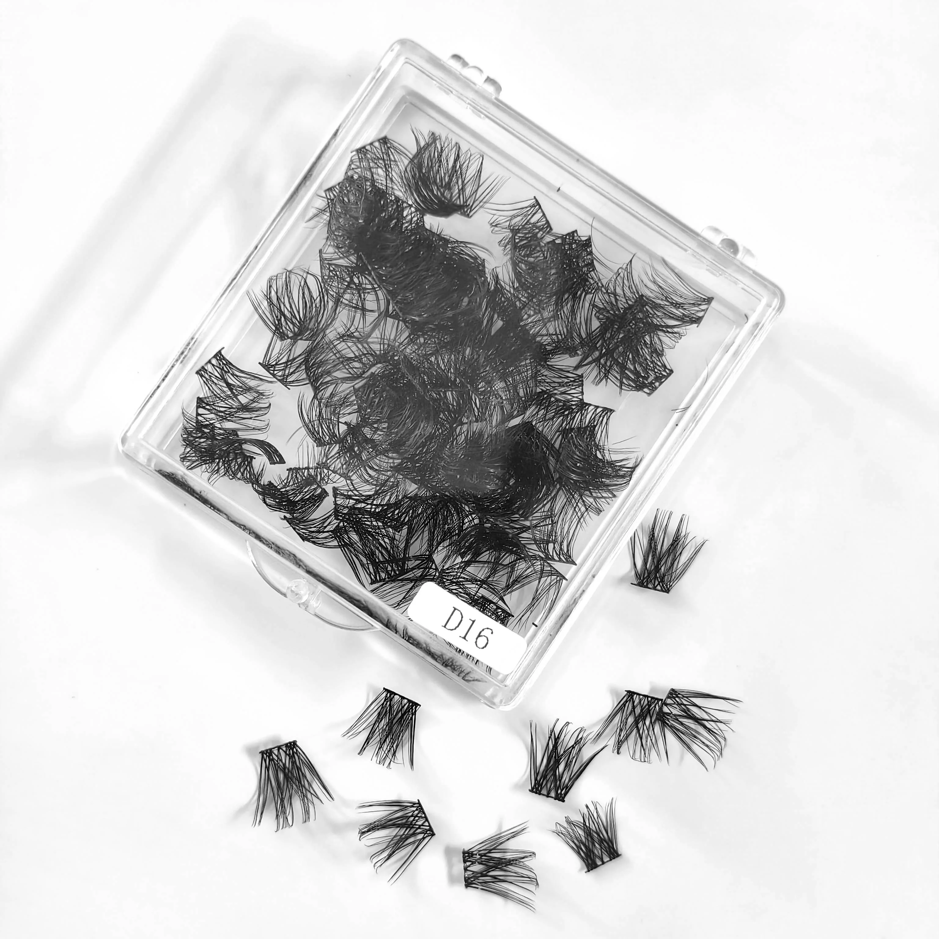 100PCS Cluster Wimpern DIY Einzelne Wimpern Verlängerung 3D Volumen Lash CC Curl Segmentierte Falsche Wimpern Natürliche Flauschige Wimpern – Detail 18