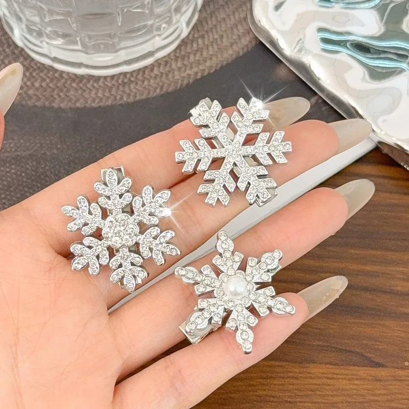 

2/20pcs Christmas Hair Clips Rhinestone Hairpins for Women Girls Winter Side Bang Clips Christmas Hair Accessories Festive Gifts