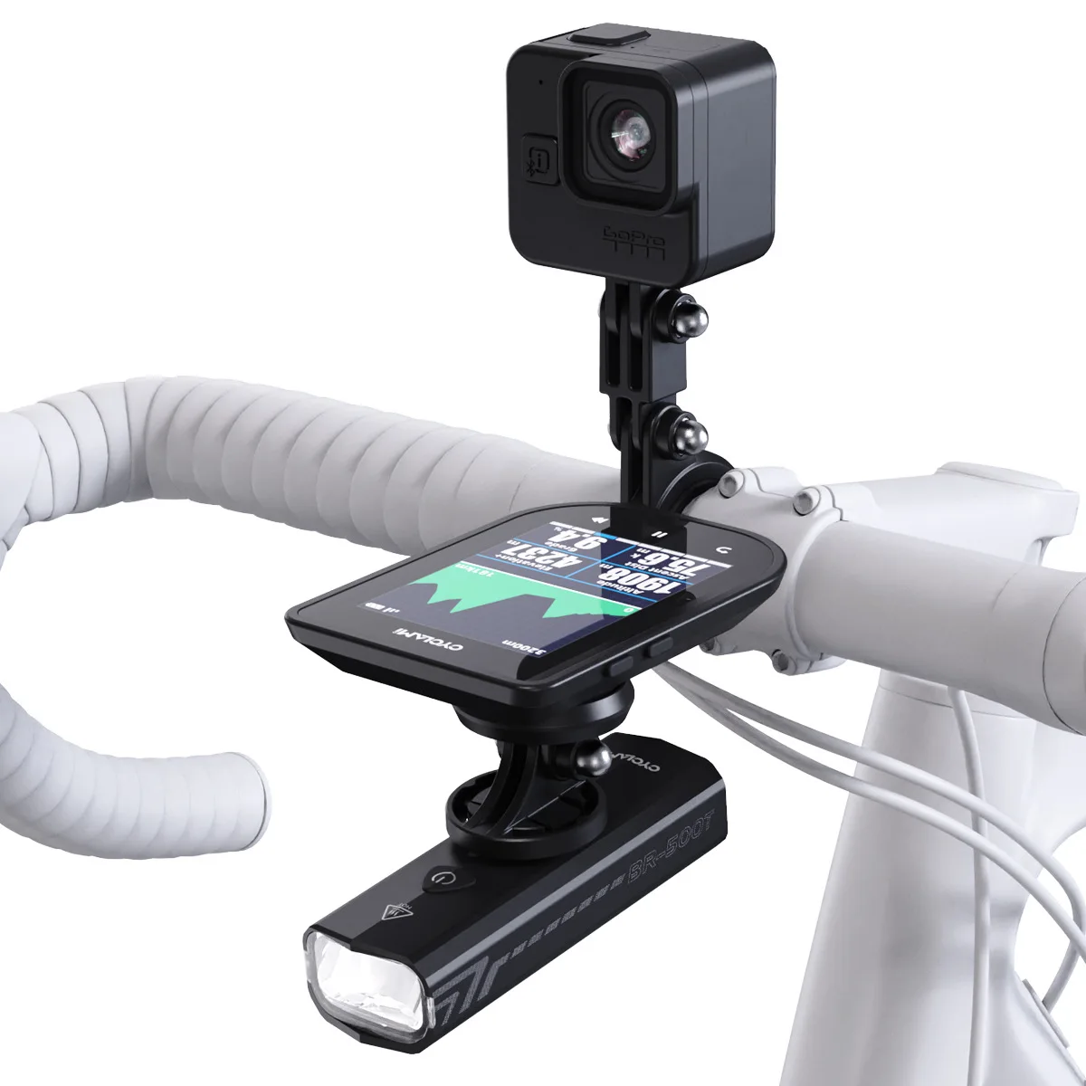 Soporte Multifuncional para Bicicleta CYCLAMI M5 M6 M6W, Soporte para Luces, Cámara Deportiva Gopro, Soportes para Bicicleta de Carretera y MTB