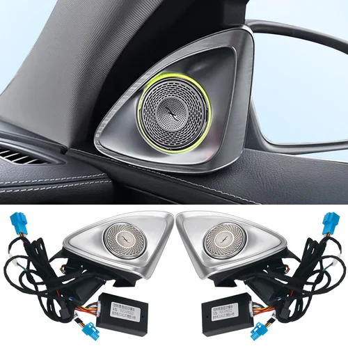 4D 回転ツイータースピーカー 7/64 色メルセデスベンツ W206 X253 W222 W205 C/E/GLC/S クラス 2015 2016-2019 車の周囲光