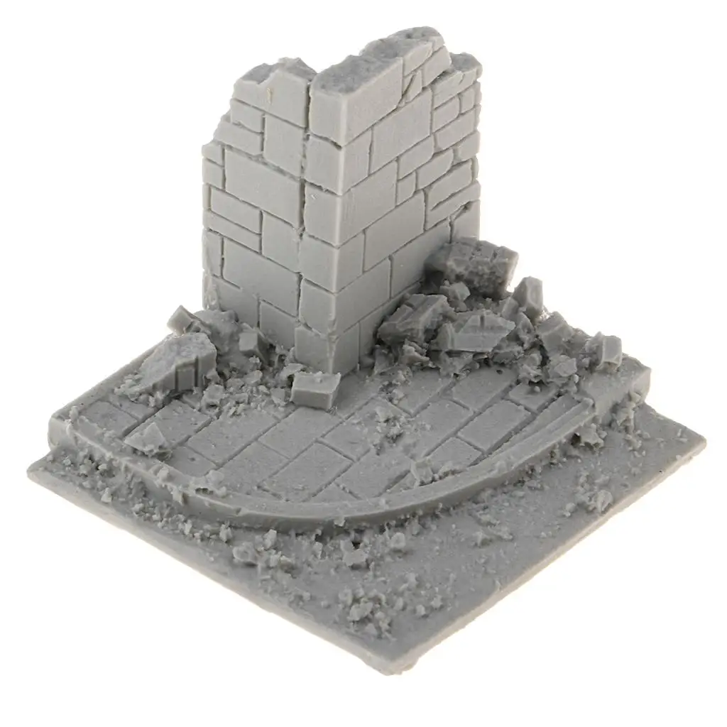 Kit de modelo de resina 1/35 ruinas urbanas para acessório de construção de cenário de jogo de guerra