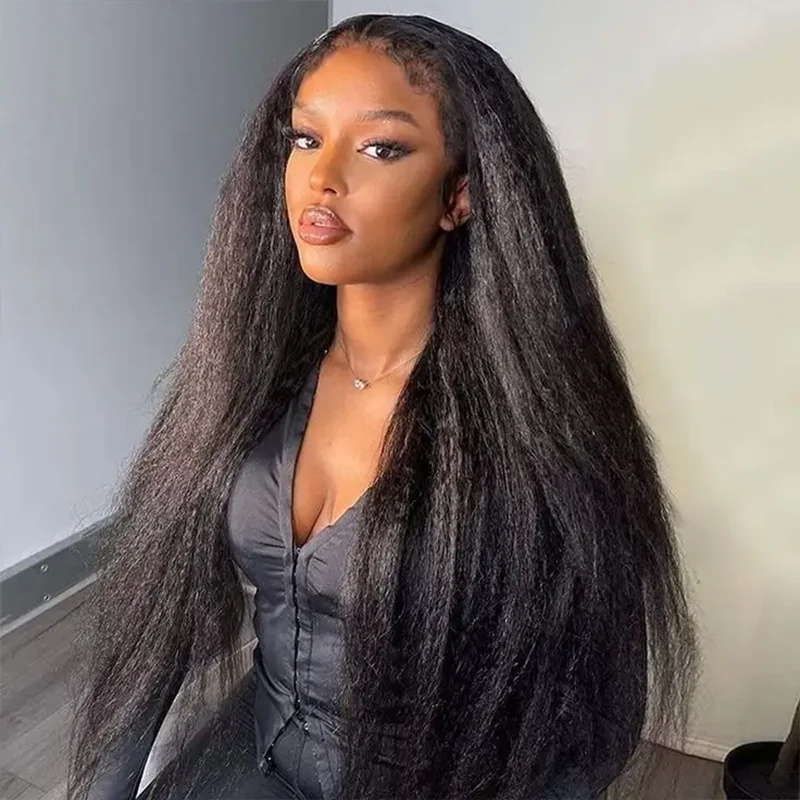 

Кудрявый прямой полупарик из натуральных волос, плотность 250, натуральные черные бразильские волосы, парики с завязками, откидной парик с половиной парика