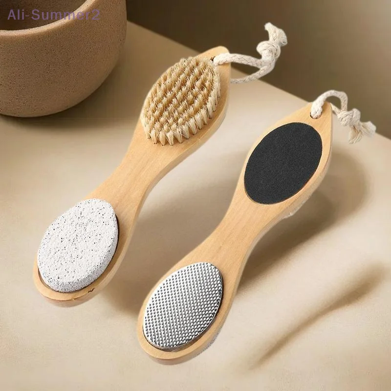 {MX} 1/2個入り 4-in-1 足用やすり 石鹸石 角質除去 死んだ皮膚の洗浄ブラシ ペディキュア研磨 足ケアツール