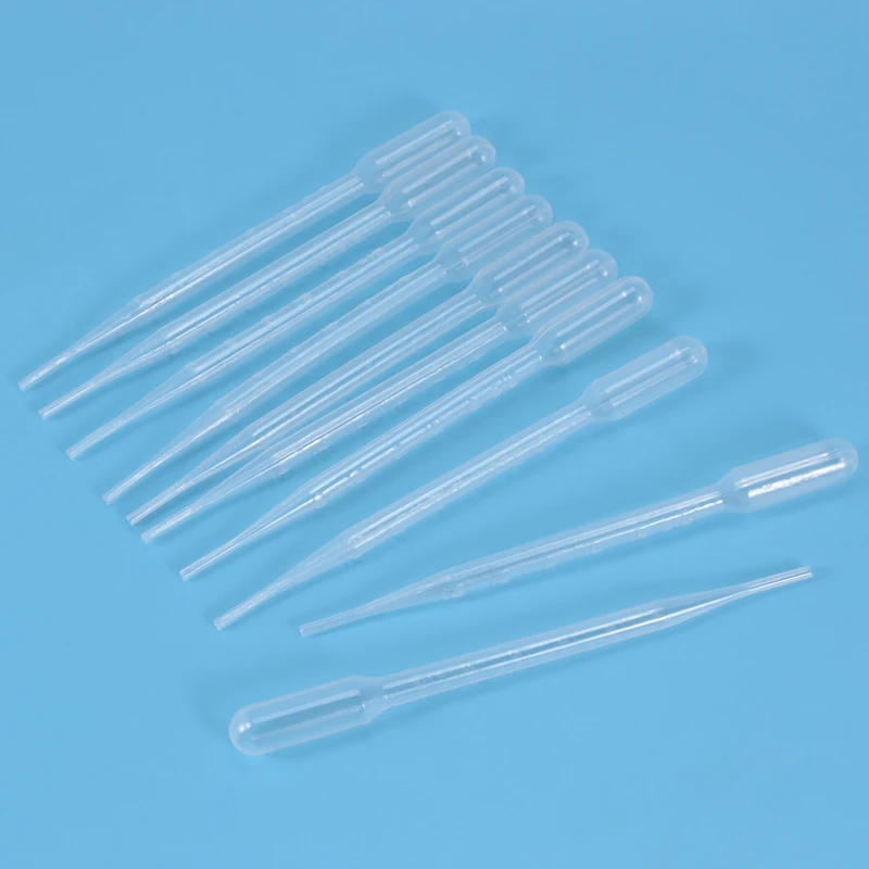 10Pcs 3ML Disposable Plastic Eye Dropper Set Transfer Graduated Pipettes